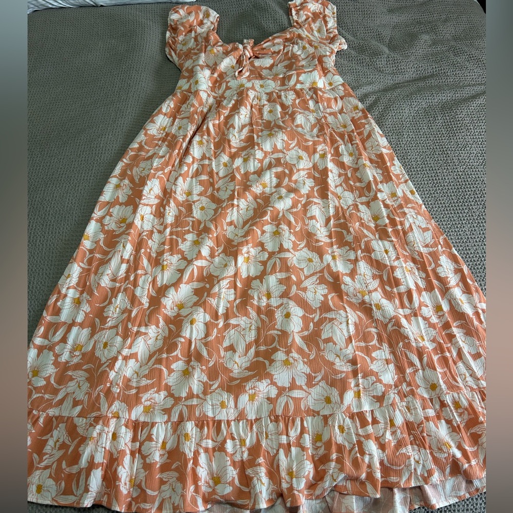Torrid Orange Floral Maxi Dress